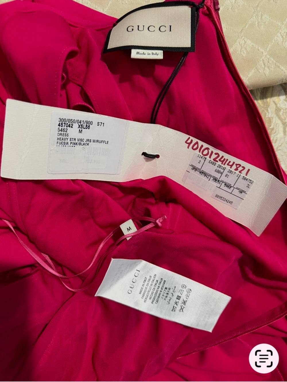 GUCCI PINK  RUFFLE DRESS SIZE M - Picture 8 of 15